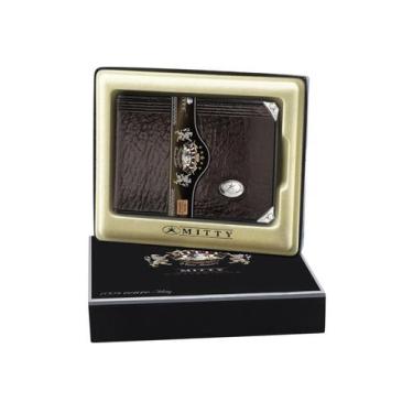 Imagem de Carteira Masculina De Couro Mitty Cafe - M1S