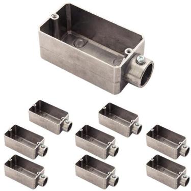 Imagem de 9 Condulete Medida 1 Tipo E Alumínio S/rosca S/placa Sieg