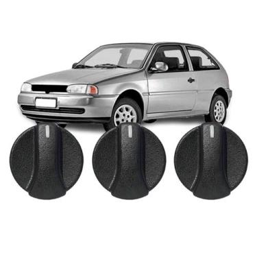 Imagem de Kit Botão Ar Compatível Gol Parati Saveiro G2 Led Branco 03 Unidades -