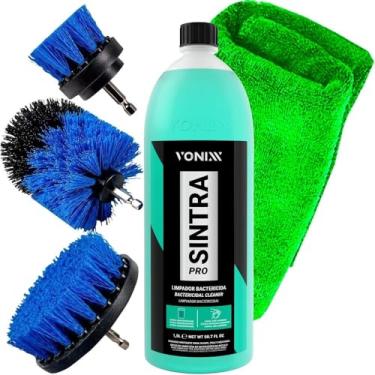 Imagem de Kit Limpador APC Multiuso Sintra Pro 1,5l Vonixx Toalha 30x30cm 3 Escovas Cerdas Media Azul Karbox