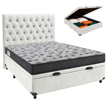 Imagem de Kit Cabeceira + Cama Box Bau + Colchão Casal D33 Iso100 Ortobom