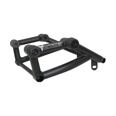 Imagem de Protetor Stunt Race Slider para Yamaha MT-03 (2016 a 2025), em aço carbono com sliders em nylon e pintura epóxi preto fosco. Protege laterais, motor e carenagem da motocicleta.