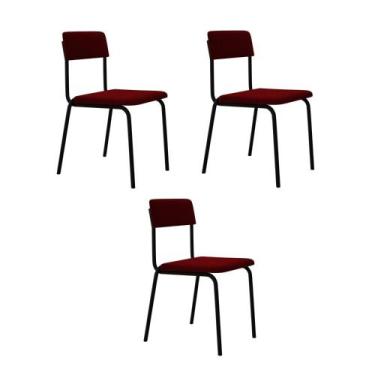 Imagem de Cadeira Estofada Fixa Empilhável Fit C/03 Un. - Compace Decor