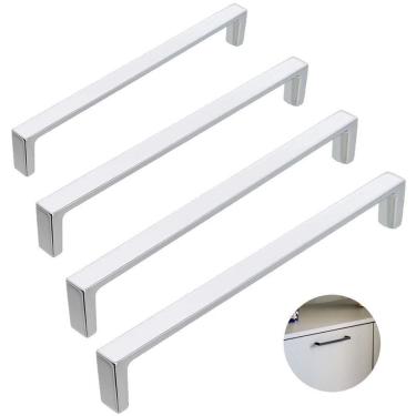 Imagem de Puxador Alça Cromado Oeiras Torralba Furação 128mm 4 Unidades