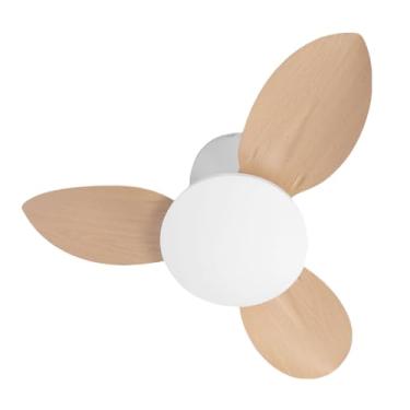 Imagem de Asixxsix Ventilador de Teto Com Controle Remoto Leve e 25 Polegadas 6 Velocidades Luz LED Reduzível 3000k a 6500k, Motor DC Reversível Sem Barulho, para Sala de Jantar da Sala