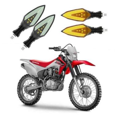 Imagem de KIT 4 Setas Sequenciais Pisca de Led Modelo P35 Para Moto Honda CRF 23