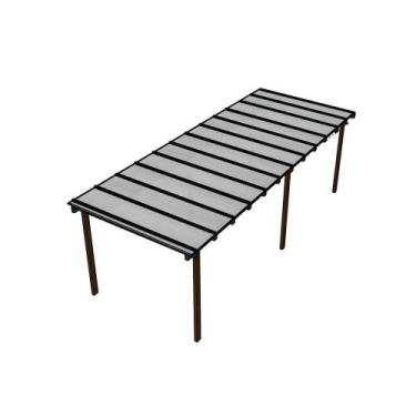 Imagem de Kit Policarbonato Branco Refleivo 6mm 8,00m x 6,00m - Perfis Naturais 