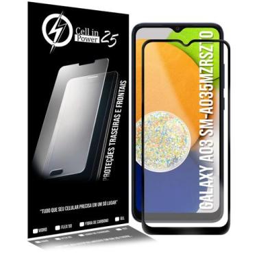Imagem de Película De Vidro 3d compativel Galaxy A03 A035 6.5 Preta Cobre A 100%