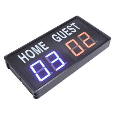 Imagem de Placar Eletrônico de Basquete Com Campainha, Placar Digital Com Controle Remoto, Placar LED de Alto Brilho Alimentado por Bateria para Jogos Esportivos (Plugue UE)