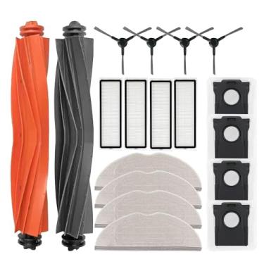 Imagem de MANYHYAM Peças de reposição para Mova S20 Ultra: RLM71CE robô aspirador de pó 18 peças kit de acessórios (2 escovas de rolo, 4 escovas laterais, 4 sacos de poeira, 4 esfregões, 4 filtros