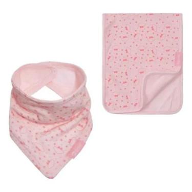Imagem de Kit babador e pano de ombro lilica ripilica rosa - kouii