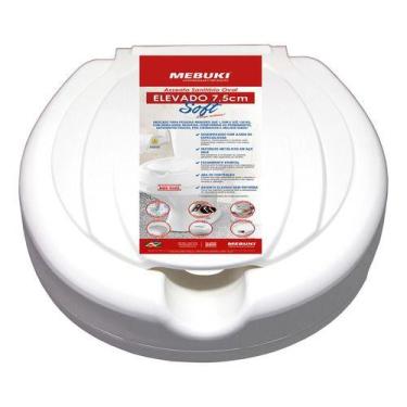 Imagem de Assento De Vaso Elevado 7,5 Cm Soft - Branco - Mebuki