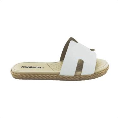 Imagem de Tamanco Feminino Slide Rasteiro Moleca Off White, Branco off, 37