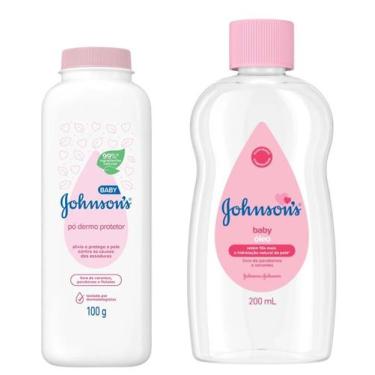 Imagem de Kit talco e óleo johnsons baby puro suave e cheiroso - Johnson & Johns