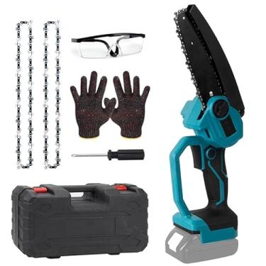 Imagem de Mini motosserra sem fio para bateria Makita de 18 V, motosserra de poda portátil sem escova de 15 cm, motosserras pequenas portáteis alimentadas por bateria para corte de madeira (sem bateria) (para