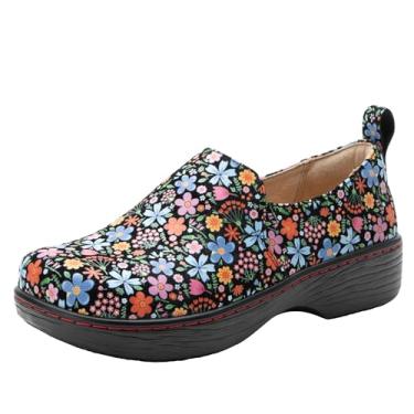 Imagem de Tamanco feminino Alegria Origin Orygin couro de grão de madeira sem cadarço, Wonder Wall, 9 Wide