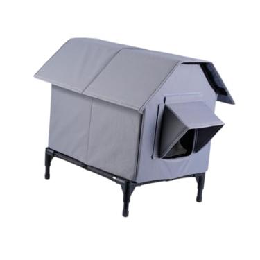 Imagem de KiBcsLic Cama Elevada para Cães E Gatos, Aconchegante, Versátil, à Prova de Vento E Isolada, Ideal para Celeiros E Varandas.