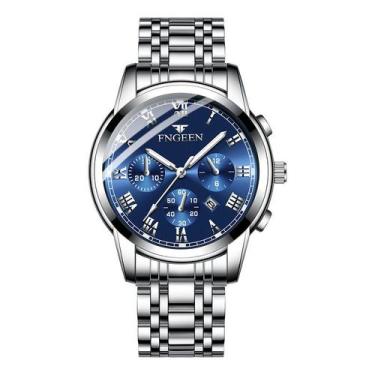 Imagem de Relógio Glow-in-the-Dark Calendar Business Steel Strap Men - J-One