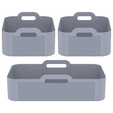 Imagem de DJAPWPX Panela de silicone Airfryer de grande capacidade resistente ao calor, forros de cesta de fritadeira a ar versátil cesta de silicone para forno ou vaporizador (cinza)