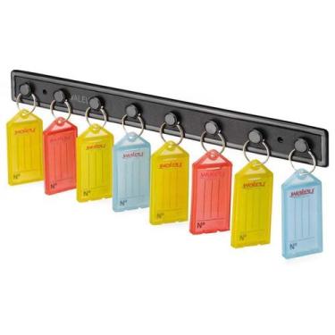 Imagem de Suporte orgnaizador de chaves c/8 chaveiros - waleu - MAXCRIL