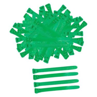 Imagem de Gralara 100 Peças Anéis de Coxa de Frango Acessórios de Galinheiro Reutilizáveis ​​com Zíper Design Anéis de Pé de Aves Etiquetas de Frango para Patos Bantam, Verde