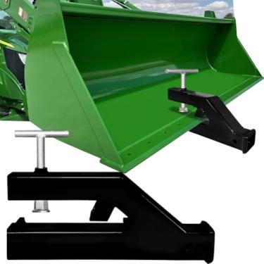 Imagem de Vijay Braçadeira no reboque engate 5.1 cm bola suporte receptor adaptador balde reboque engate competitivo com trator Deere Bobcat balde empilhadeira (preto)
