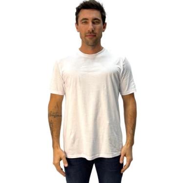Imagem de Camiseta Hering Básica Sem Costura Manga Curta Masculina, G, Branco