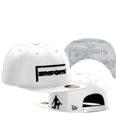 Imagem de Bone basico aba curva liso furadinho am sports unissex, Branco, Liso