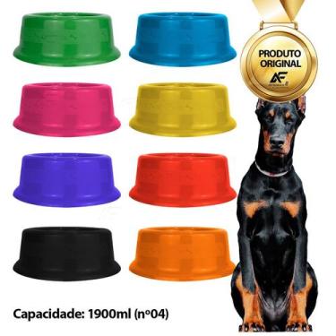 Imagem de Comedouro Bebedouro Simples Cães E Gatos 1900ml Várias Cores - AferMix
