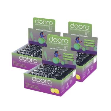 Imagem de Kit 3X Bt Gel Repositor Energético Dobro Limão Cafeína 10 Un