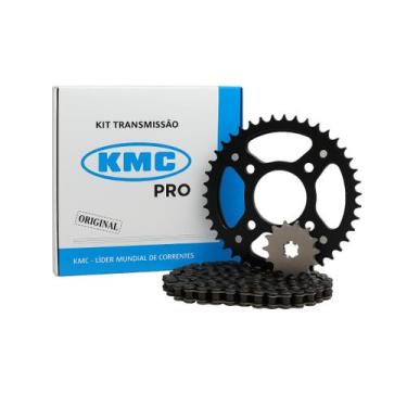 Imagem de Kit Relação Biz110 Biz 110 Serve na Biz 125 Kmc Pro Aço 1045 Sem Reten