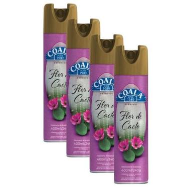 Imagem de kit 4 ODORIZANTE AMBIENTE COALA AERO Flor de Cacto 400ML