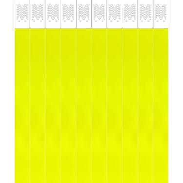 Imagem de Pulseira de Identificação Tyvek Amarelo Fluor 50unid