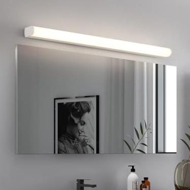 Imagem de Luz de Espelho LED Arandelas de Parede de Banheiro Moderno Longo Arandela de Alumínio Metal Impermeável Iluminação de Parede Interna para Maquiagem Penteadeira Sala de Estar Quarto (Luz Preta Neutra