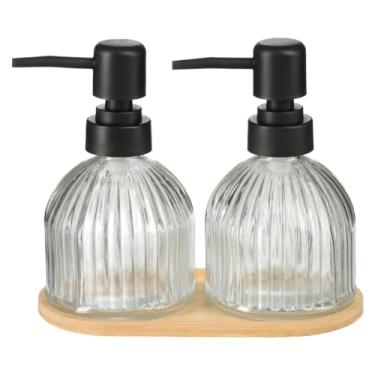 Imagem de Kit Lavabo Banheiro Porta Sabonete Líquido Bandeja Dispenser