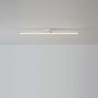 Imagem de Luminária de teto linear minimalista semi-embutida, lustre LED, luminária de corredor, faixa longa, rente ao teto, lâmpadas para sala de estar, quarto, escritório