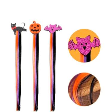 Imagem de Aplique Cabelo Mechas Luzes Coloridas Presilha Halloween