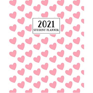 Imagem de Agenda estudante 2021: Linda capa de estampa de amor para estudantes / organizador de lição de casa para estudantes do ensino fundamental e médio / para Natal e dia dos namorados