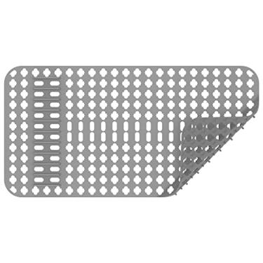 Imagem de QUWUMGD Protetor de pia de silicone resistente ao calor, tapete antiderrapante para pia de cozinha, tapete de escorredor de pia grande, tapete protetor de pia reutilizável, tapete de pia portátil