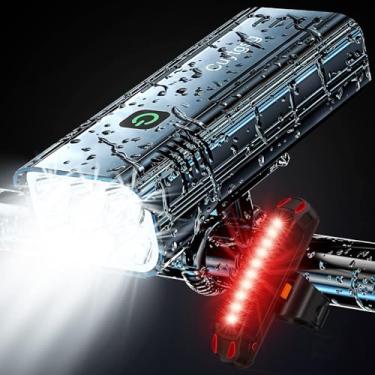 Imagem de Cuytgsg 2024 Novas Luzes De Bicicleta Super Brilhantes De 6 Led De 9500 Lúmens Para Passeios Noturnos, Farol De Bicicleta Giratório De 360 °, Luz De Bicicleta-10 Modos, Tempo De Execução De 36 Horas O