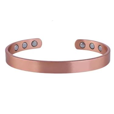 Imagem de Pulseira Bracelete Magnética Cobre Puro Unissex Ajustável