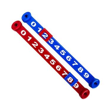 Imagem de KiBcsLic 2 peças marcadores de pebolim jogo de mesa marcadores de pontuação rastreamento vermelho e azul com números de pontuação de liga placas de de bilhar