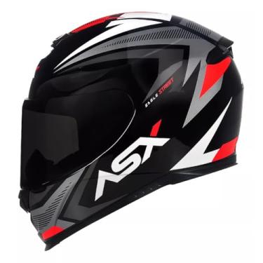 Imagem de Capacete Asx Axxis Eagle Street Feminino Masculino Cor Grafite + Viseira Fumê (62)