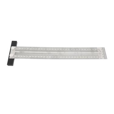 Imagem de Régua de marcação em T de aço inoxidável ultra precisa ferramenta de escrita de madeira de alta precisão para carpinteiros, engenheiros, artistas, artesanato faça você mesmo, material de aço