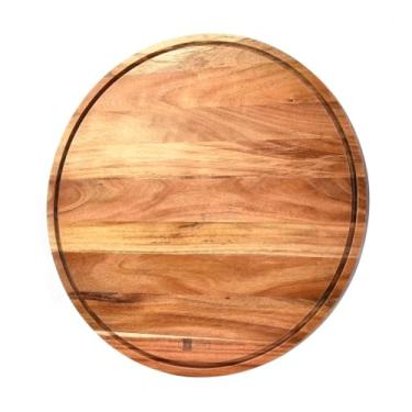 Imagem de Tábua Redonda Grande Madeira 40cm Pizza Churrasco - James.F