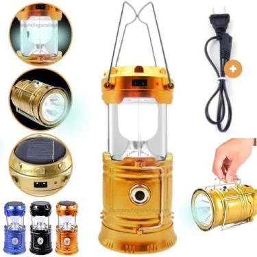 Imagem de Lanterna Lampião Recarregável Solar Para Camping Pesca Led - Europio, 