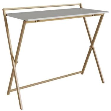 Imagem de Escrivaninha Dobravel Estilo Industrial P1022 Arenas Dourado Pp - PLAC