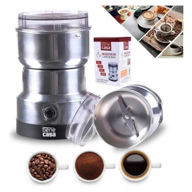 Imagem de 10X Moedor De Café Bene Casa 220V Inox Aço Inoxidável