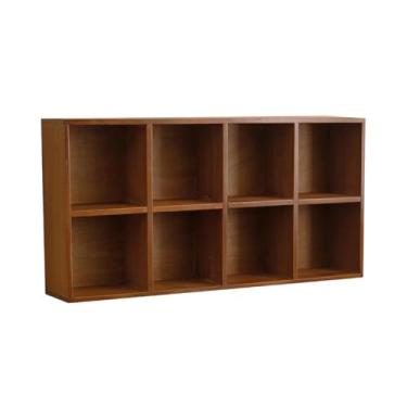 Imagem de SiaBiced Prateleira de madeira para exposição, armário para cosméticos, montagem na parede, prateleira flutuante para coleção de canecas de café, ideal para