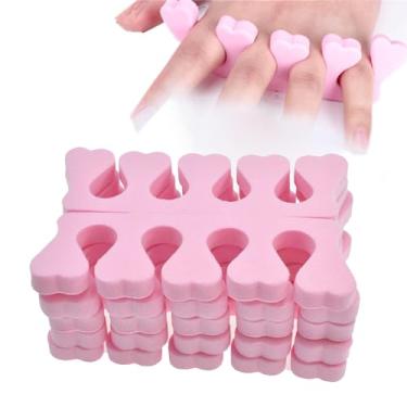 Imagem de Pacote com 10 separadores de dedos de esponja para maquiagem, pintura de unhas, acessórios de beleza, divisória, espaçador
